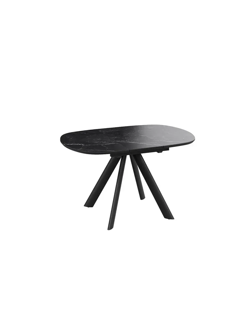 Стол кухонный Черный муар мрамор 100(135)х90х76 см