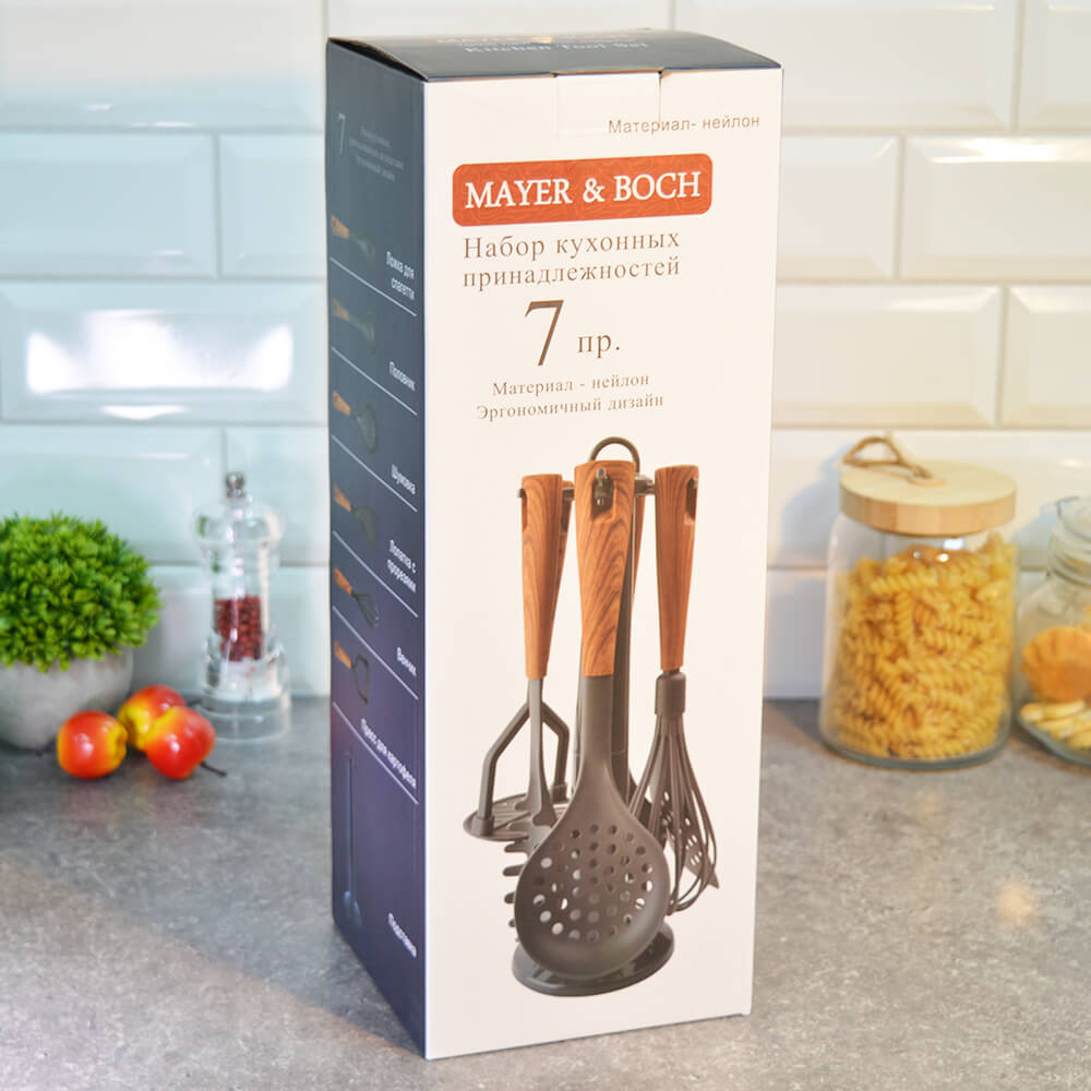 Набор кухонных принадлежностей 7 предметов на подставке, MB 29522