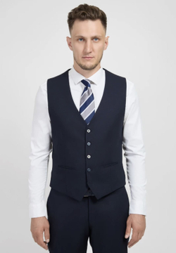 Мужской классический костюм (серо-синий) А36