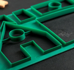 Вырубка для пряничного домика (цельная зеленая)