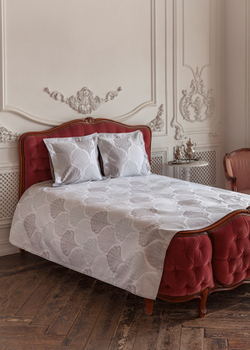 Покрывало 200х220 Luxberry Oliver бело-серое