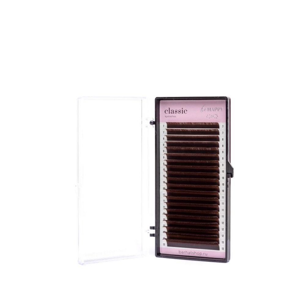 Ресницы коричневые Brown Be Happy MIX 20 линий