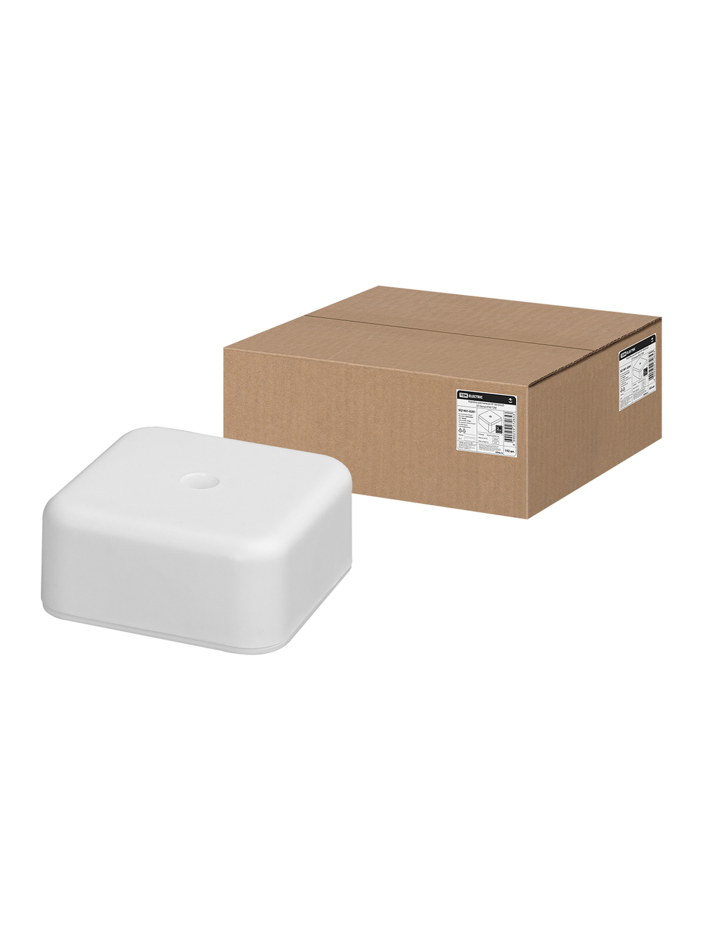 Коробка распаячная КР 50х50х20 ОП белая IP40 TDM SQ1401-0201