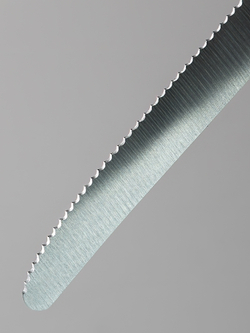 Нож кухонный Relaxika, лезвие 11см, закругленное, серрейтор, черный