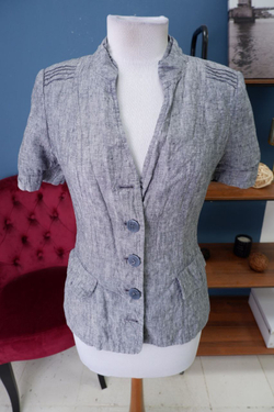 Жакет O'stin из хлопка и льна 44 размер