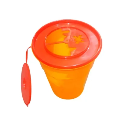 Контейнер для сбора игл Респект класс Б 1,0 л желтый с креплением