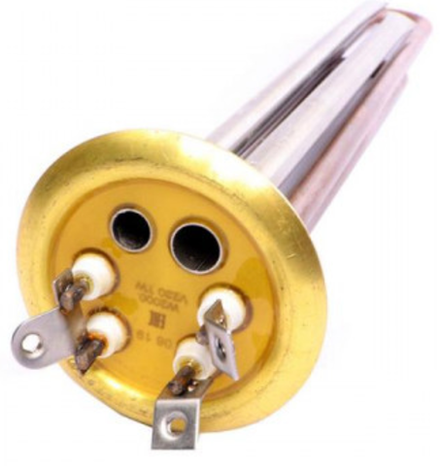 Тэн на водонагреватель THERMEX 2 кВт 64 фланец медь, 3 контакта клемы.