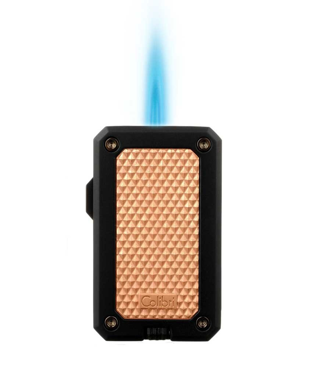 Зажигалка сигарная Colibri Rally, черная-красное золото