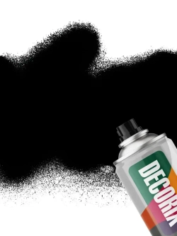 Аэрозольная грунт-эмаль по ржавчине 3 в 1 краска для металла DECORIX 520 мл глянцевая в баллончике черная - комплект 2 шт