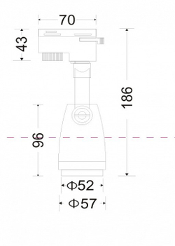 Трековый светильник Maytoni Technical TR001-1-GU10-B