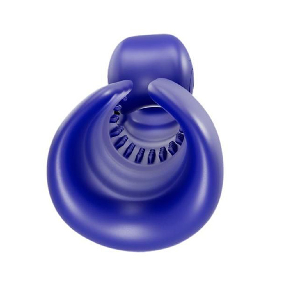 Синий мастурбатор с вибрацией SVibe Evo Snail Blue CE-N