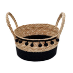 Корзина для хранения с ручками "Колумбия", Д240 Ш240 В130, натуральный, черный