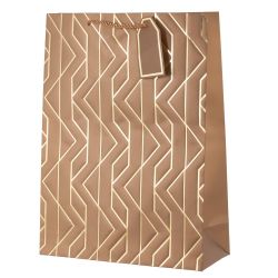GAEM Пакет подарочный L (бумага 210г/м2, блок 12шт), L31 W12 H42 см, 5в.