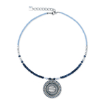 Колье Coeur de Lion Blue-Silver 2036/10-0717