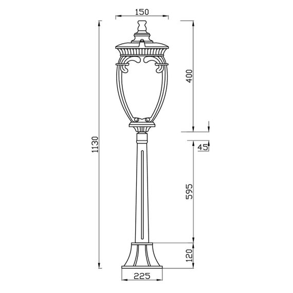 Уличный светильник Maytoni Fleur O414FL-01BZ1