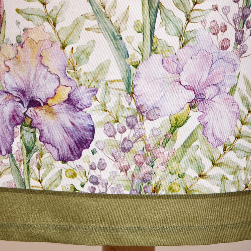 ФАРТУК "ИРИСЫ",100% ХЛОПОК,БЕЛЫЙ,ТВИЛ,ПРОПИТКА