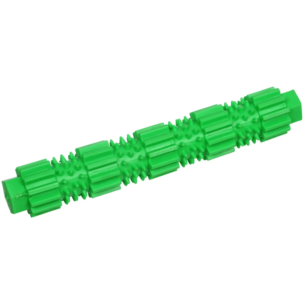 Игрушка рельефная для средних и крупных пород собак «Палочка», цвет зеленый, 22,7*3,5см