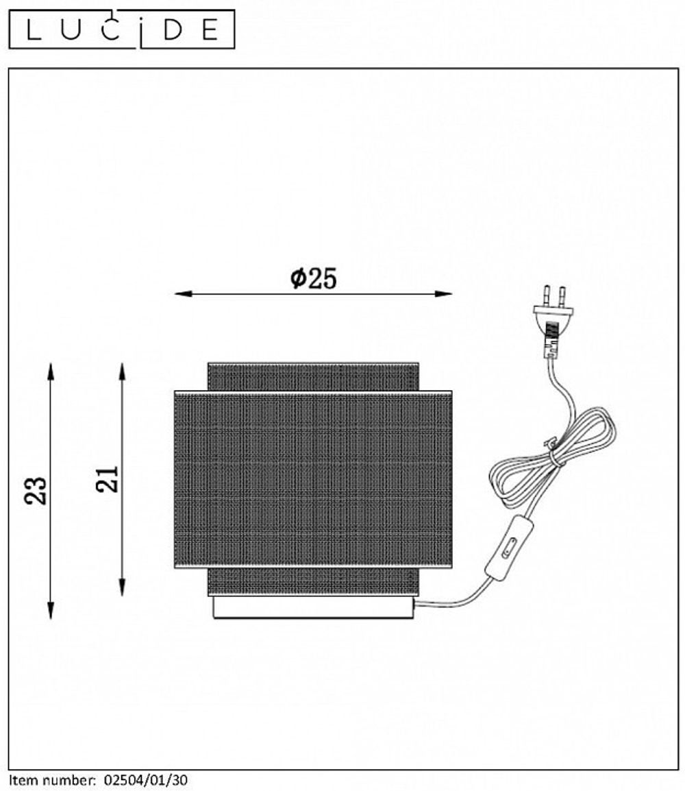Настольная лампа декоративная Lucide Orrin 02504/01/30
