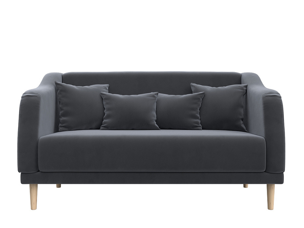 Диван кухонный прямой Киото, Серый, Велюр, 113074