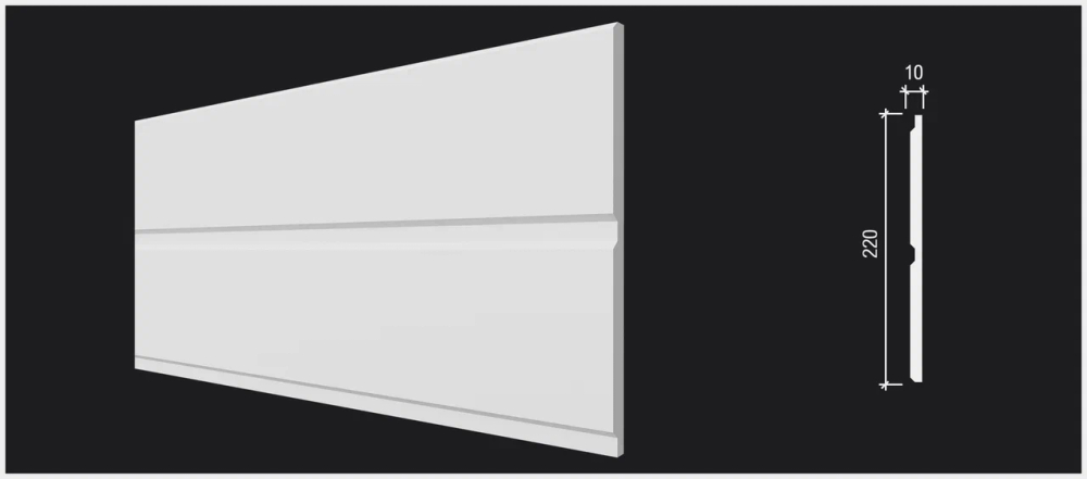 Панели DECOR-DIZAYN Дюрополимер DD921 ДД Панель (220x10x3000мм)