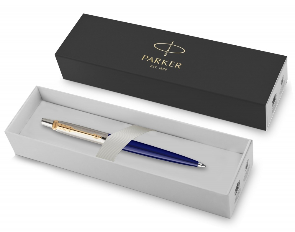 Подарочный набор:Parker Jotter K160, цвет: Blue/GT, стержень: M, цвет чернил: blue и Ежедневник синий недатированный