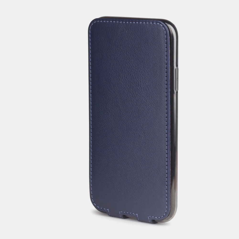 Чехол для iPhone XR из натуральной кожи теленка, цвета индиго