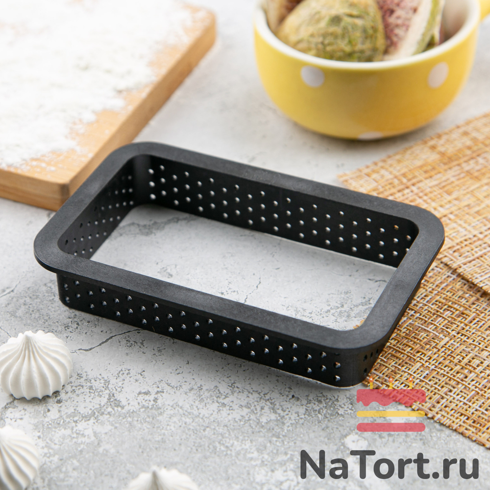 Форма перфорированная для выпечки (прямоугольная) термопластик 11x6,8x2 см