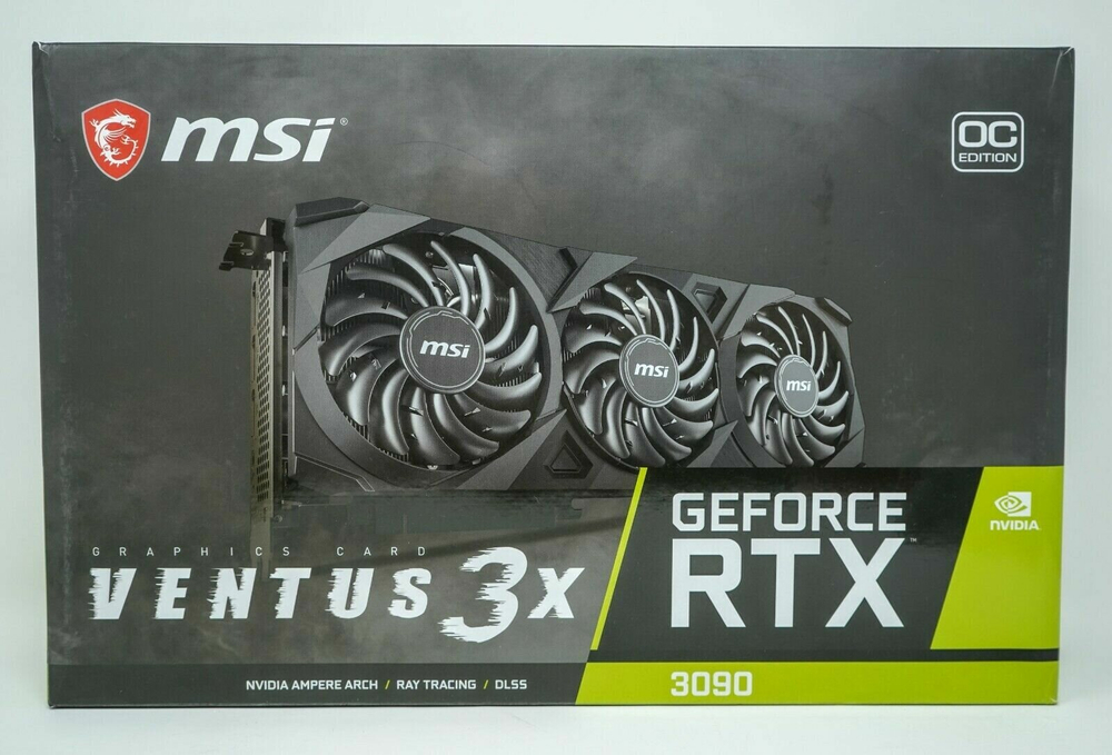 Видеокарта MSI GeForce RTX 3090 Ventus 3X OC 24GB, Retail