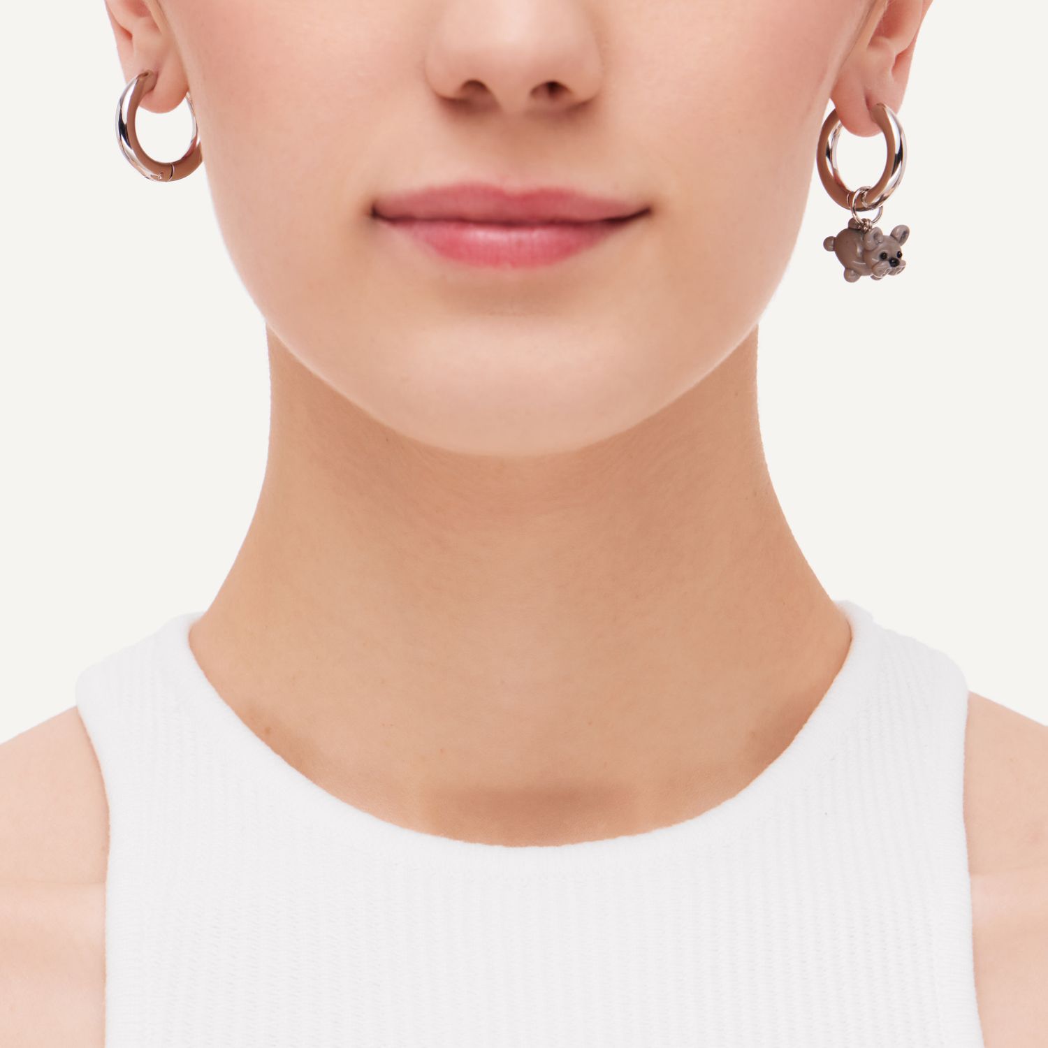 Серьги Favorite Fluffy Silver Earrings - Dog