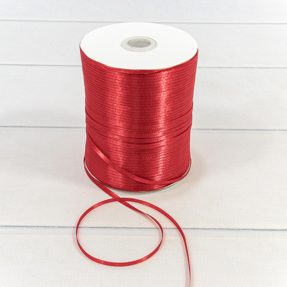 Лента Атласная 0,3см х 952м Сатин (Красный)