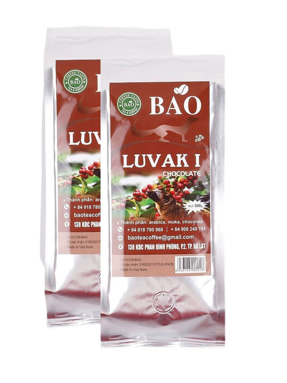 Вьетнамский зерновой кофе BAO - Шоколадный Лювак Ай (Chocolate Luvak I) - 1000 г