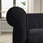 2-местный диван - IKEA VISKAFORS,  74x90x194см, черный, ВИСКАФОРС ИКЕА