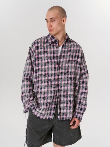 Розовая хлопковая рубашка в клетку Sublimation