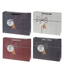 GAEM Пакет подарочный (бумага 210г/м2, блок 12шт), L47 W15 H36 см, 4в.