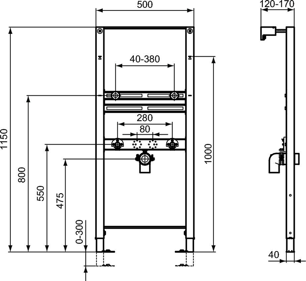 Рама Ideal Standard PROSYS R010267