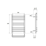 Полотенцесушитель электрический Point Омега PN90156SE П8 500x600 левый/правый, хром