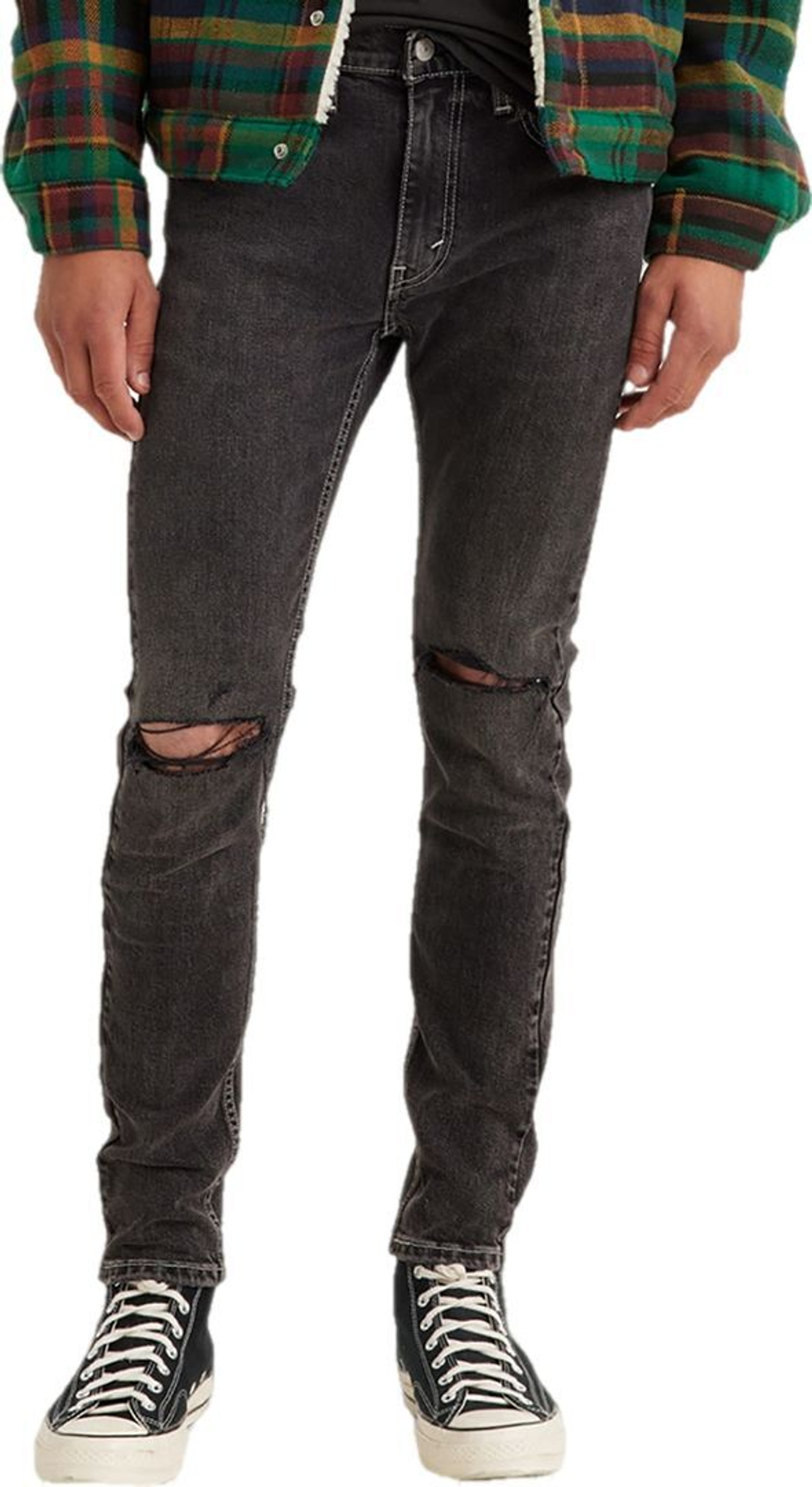 Джинсы Levis 519 Levi's Original EXT SKINNY HI-BALLB BLACKS т.серый