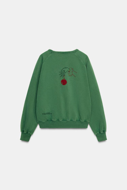 ZARA ТОЛСТОВКА GRINCH™ CHRISTMAS С ЭФФЕКТОМ ПОТЕРТОСТИ, ЗЕЛЕНЫЙ