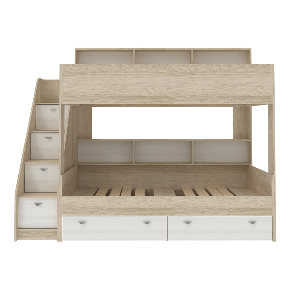 Двухъярусная кровать КарИВи Голден Кидс 10 Дуб Сонома Белое Дерево