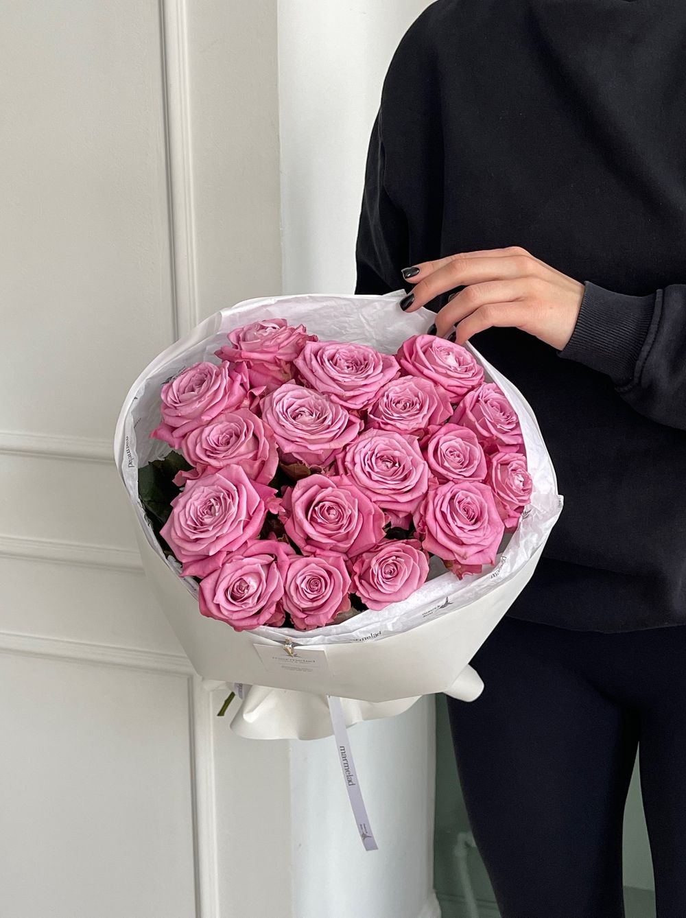 Букет из фиолетовых роз 17шт