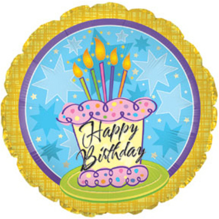 СTI 18" HB Круг голубой с тортом