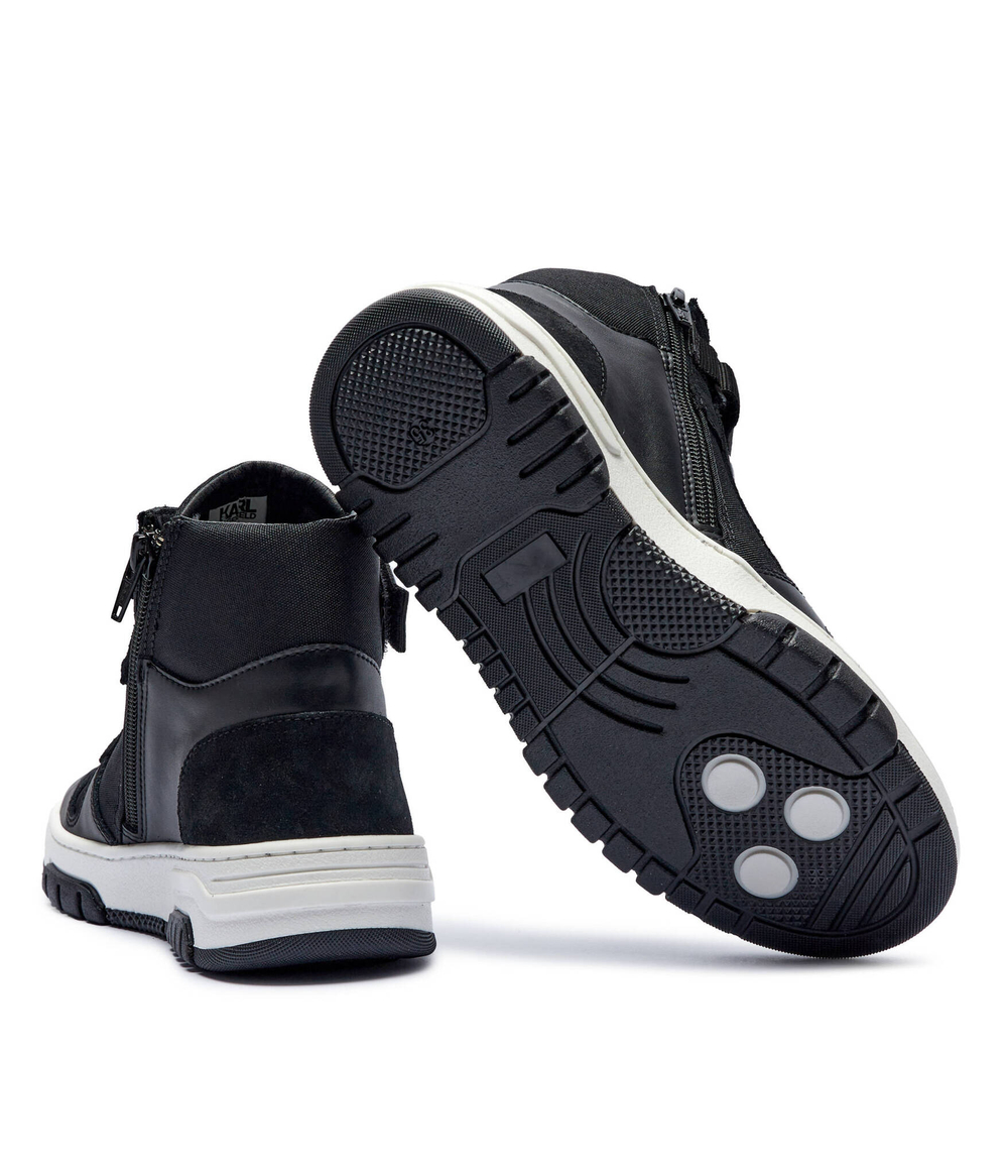 Кожаные кроссовки Karl Lagerfeld Kids - черный(Z30318)