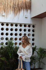 Блуза с рюшами молочный