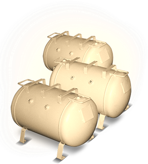 Оцинкованный горизонтальный ресивер dnt рг 25 10 бар