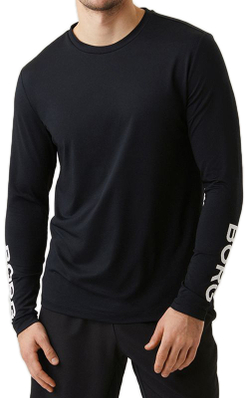 Мужская теннисная футболка теннисная Björn Borg Long Sleeve T-shirt M - black beauty