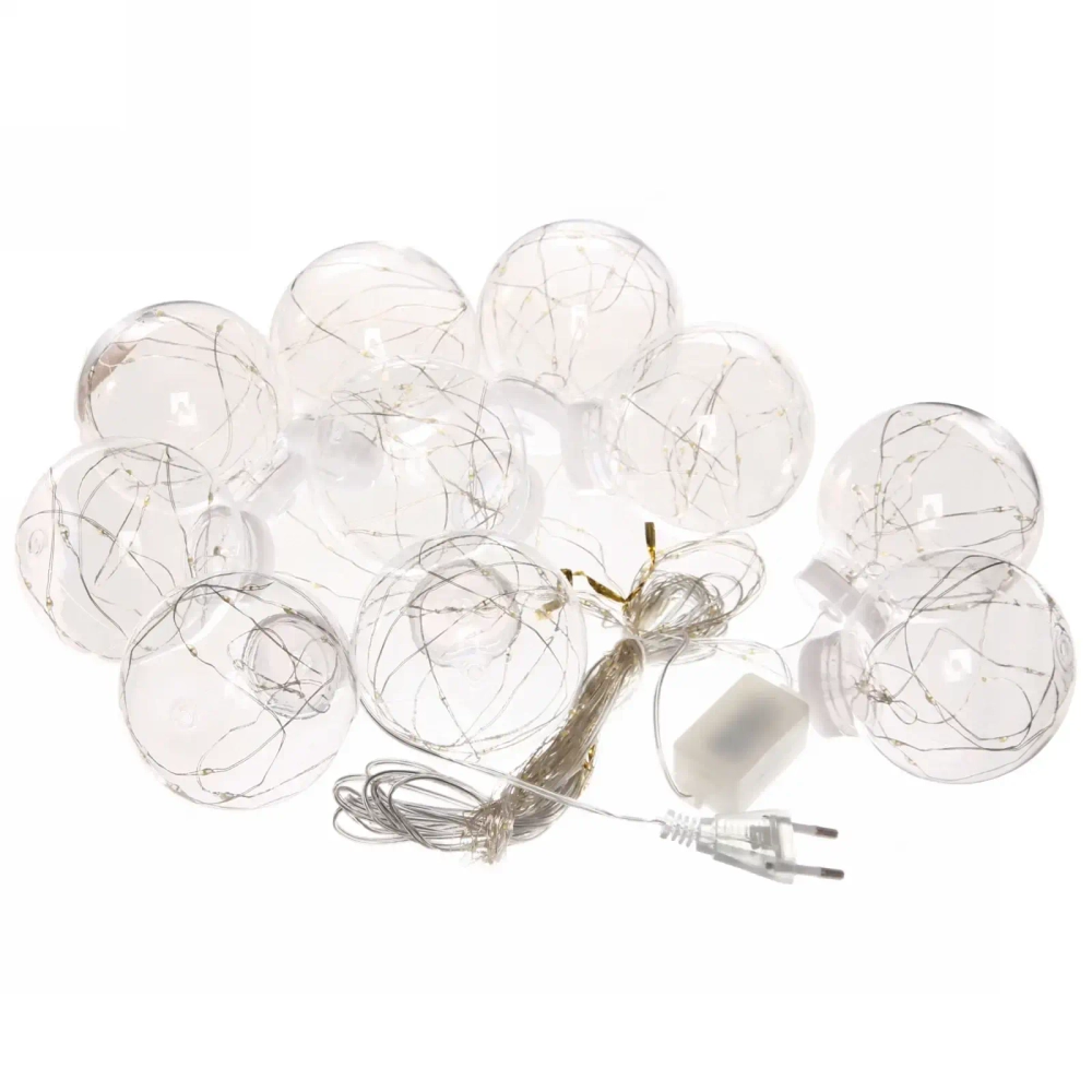 Гирлянда для дома БАХРОМА «Шар» ш2,5 м* в0,5/0,8м 200 ламп LED, d-8 см, 1 реж, IP-20, Мультицвет