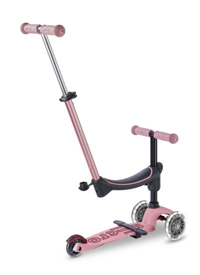 Самокат-качалка Mini Micro Deluxe Rock & Go LED, пудрово-розовый