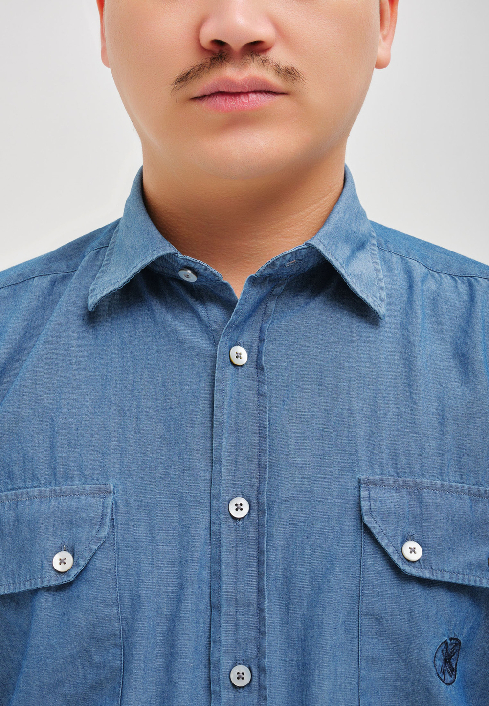 Рубашка мужская Denim LIGHT BLUE