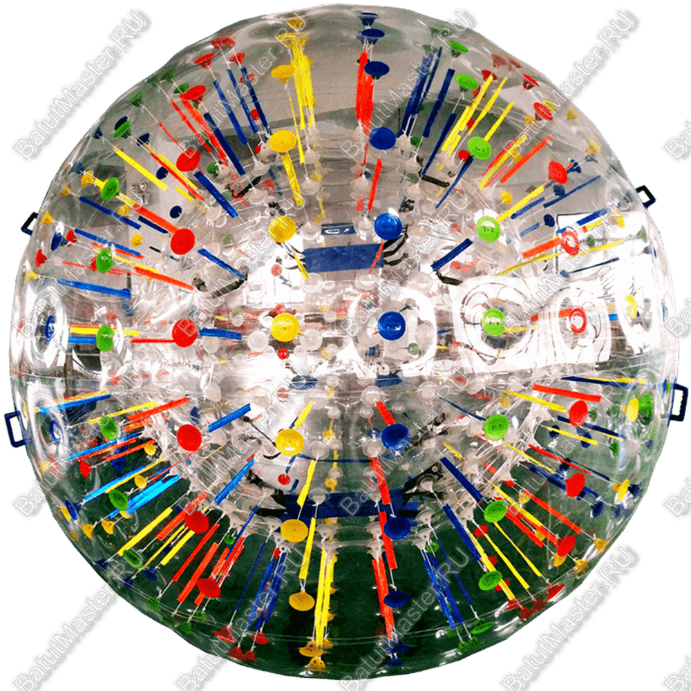 Светящийся зорб "Магический шар" ТПУ, усиленные сиденья, диаметр 2.2 м