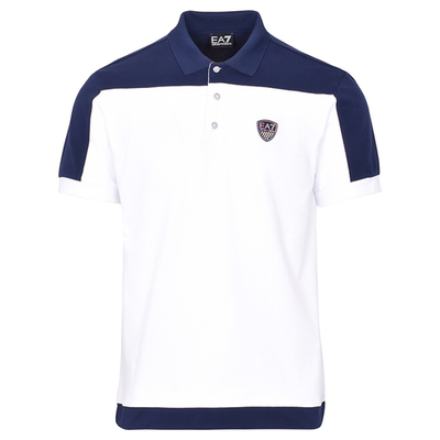 Мужское поло теннисное EA7 Man Jersey Polo Shirt - white